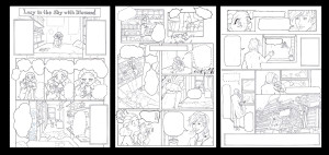 lucy 3 pages lineart by pink gizzy